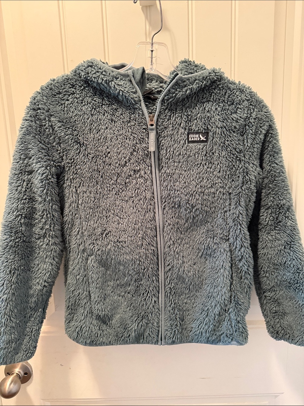 Eddie Bauer Kids Plush Hooded Sherpa Jacket - Sage Green